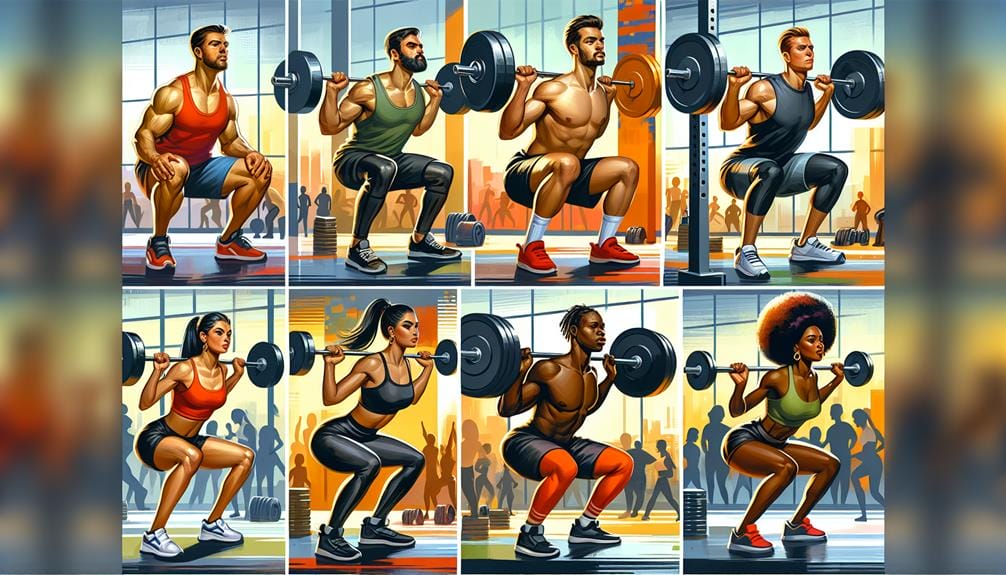 squat exercise modifications catalog