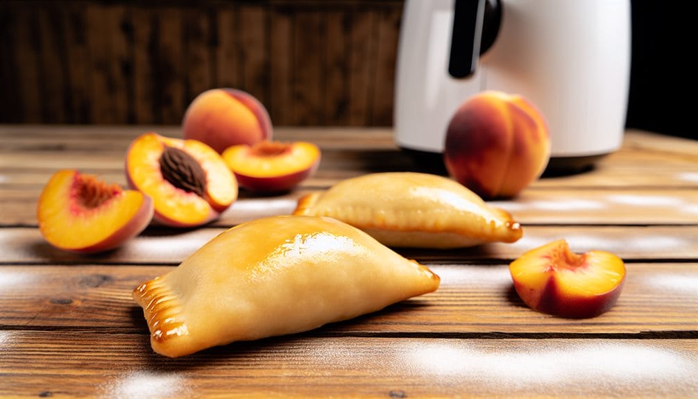 crispy peach filled hand pies