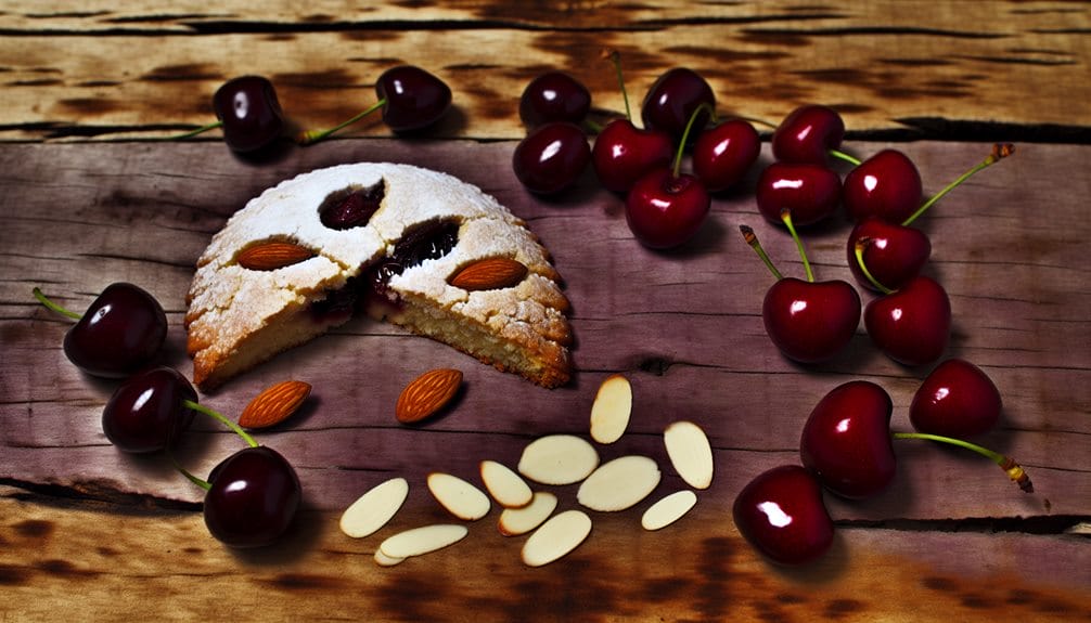 delicious cherry almond cookies