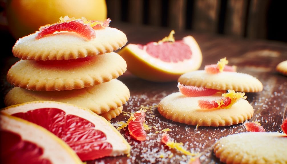 grapefruit flavored shortbread cookies