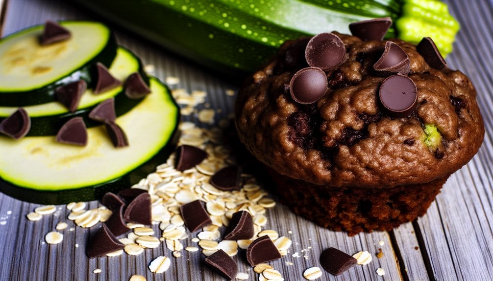 nutritious zucchini chocolate muffins